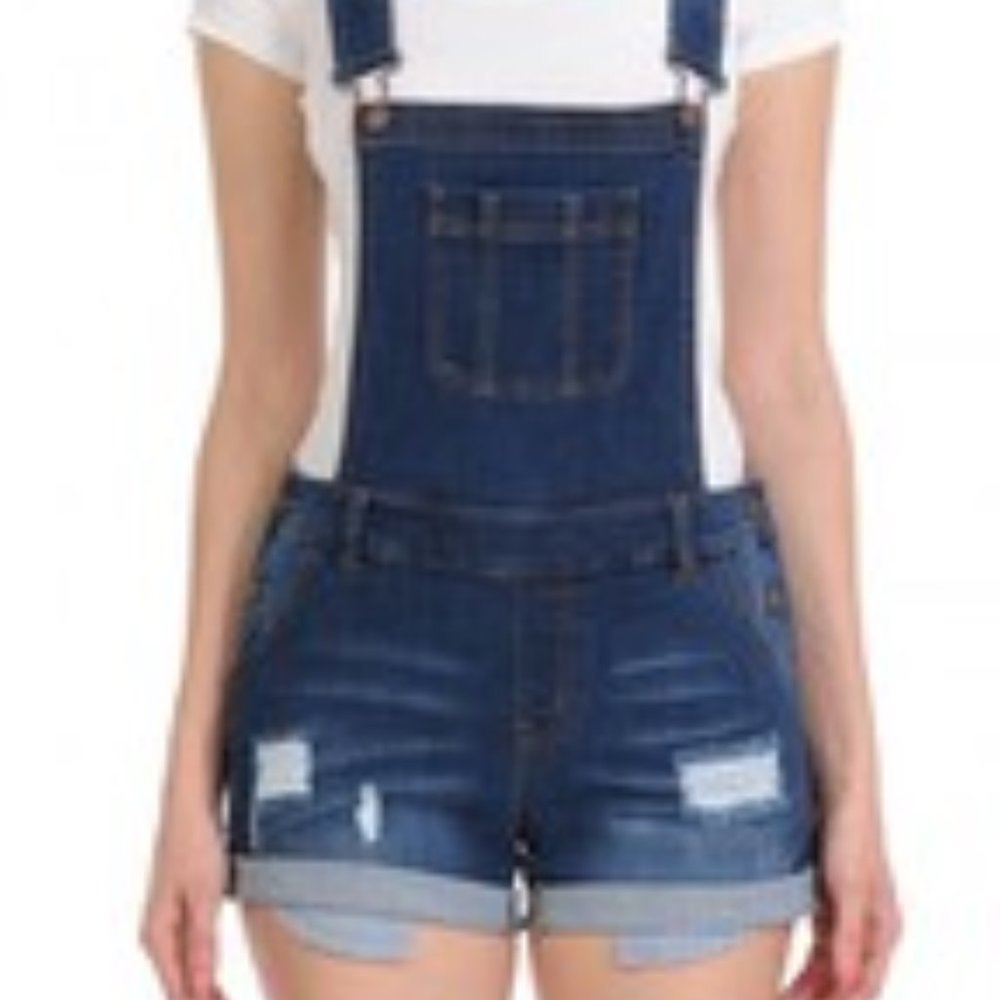 NWT Denim Shortalls